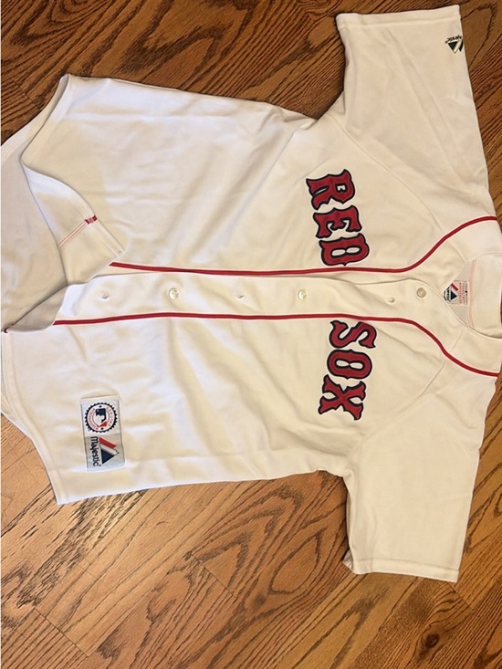 Majestic Other - Majestic White Baseball Jersey with Red Trim. Red Sox